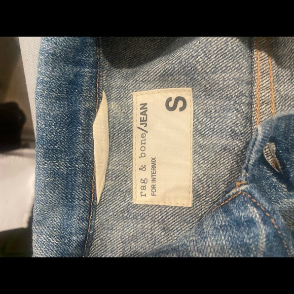 Rag & Bone denim/ leather sleeve jacket size s - Picture 5 of 16